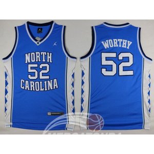 Maglie NBA NCAA Worthy,Norte Carolina Blu