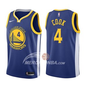 Maglie NBA Golden State Warriors Quinn Cook Icon 2017-18 Blu