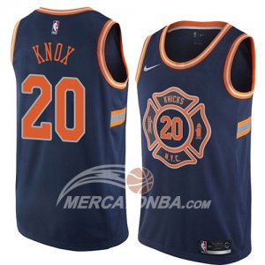 Maglie NBA New York Knicks Kevin Knox Ciudad 2018 Blu