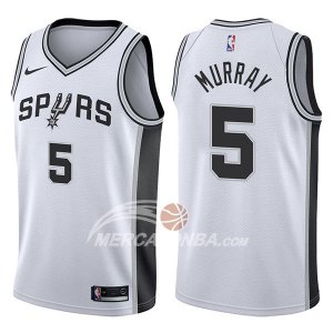 Maglie NBA San Antonio Spurs Dejounte Murray Swingman Association 2017-18 Bianco
