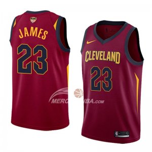 Maglie NBA Cavaliers Lebron James Finals Bound Icon 2017-18 Rosso