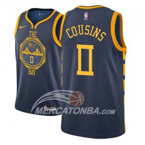 Maglie NBA Golden State Warriors Demarcus Cousins Ciudad 2018-19 Blu