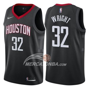 Maglie NBA Houston Rockets Brandan Wright Statehombret 2017-18 Nero