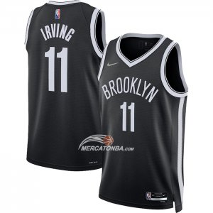 Maglia Brooklyn Nets Kyrie Irving NO 11 Icon 2021-22 Nero