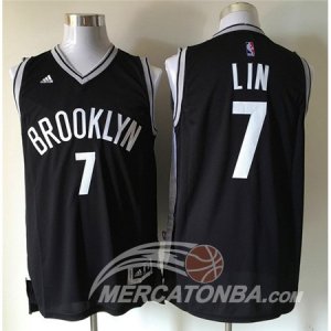 Maglie NBA Rivoluzione 30 Lin,Brooklyn Nets Nero