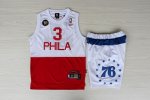 Pantaloni Philadelphia 76ers Bianco to Rosso