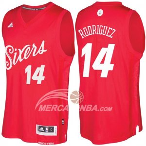 Maglie NBA Christmas 2016 Sergio Rodriguez Philadelphia 76ers Rosso