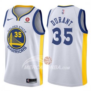 Maglie NBA Kevin Durant Golden State Warriors 2017-18 Bianco