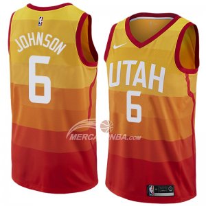 Maglie Utah Jazz Joe Johnson Citta 2018 Giallo