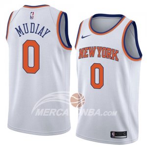 Maglia NBA New York Knicks Emmanuel Mudiay Association 2018 Bianco