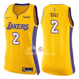Maglie NBA Donna Lonzo Ball Los Angeles Lakers Icon 2017-18 Giallo