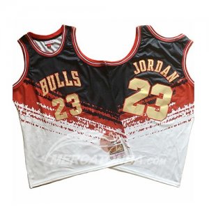 Maglia Chicago Bulls Michael Jordan Mitchell & Ness Nero Rosso