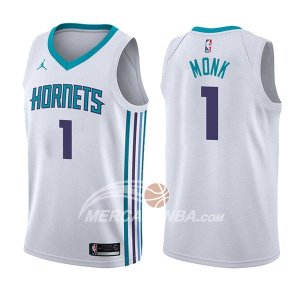 Maglie NBA Charlotte Hornets Malik Monk Association 2017-18 Bianco