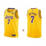 Maglia Los Angeles Lakers Carmelo Anthony NO 7 75th Anniversary 2021-22 Giallo
