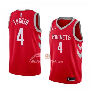 Maglie NBA Rockets P.j. Tucker Icon 2017-18 Rosso