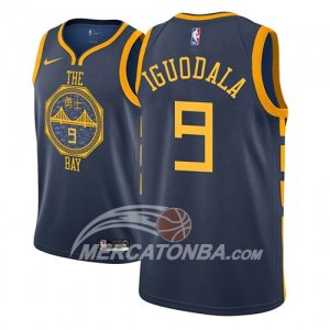 Maglie NBA Golden State Warriors Andre Iguodala Ciudad 2018-19 Blu