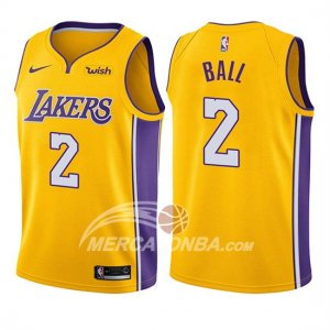 Maglie NBA Bambino Lakers Lonzo Ball Icon 2017-18 Or