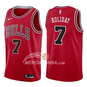 Maglie NBA Chicago Bulls Justin Holiday Icon 2017-18 Rosso