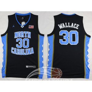 Maglie NBA NCAA Wallace,Norte Carolina Nero