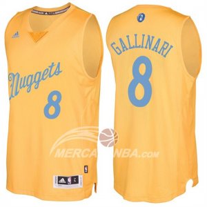 Maglie NBA Christmas 2016 Danilo Gallinari Denver Nuggets Dorato