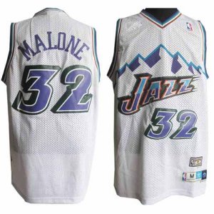 Maglie NBA retro Malone,Utah Jazz Bianco