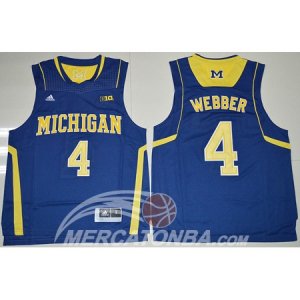 Maglia NBA NCAA Chirs Webber Blu Marino