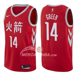 Maglie NBA Houston Rockets Gerald Green Ciudad 2017-18 Rosso