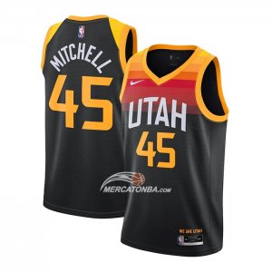 Maglia Utah Jazz Onovan Mitchell Citta 2020-21 Nero