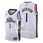 Maglia Los Angeles Clippers Reggie Jackson Classic 2019-20 Bianco