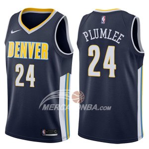Maglie NBA Denver Nuggets Mason Plumlee Icon 2017-18 Blu