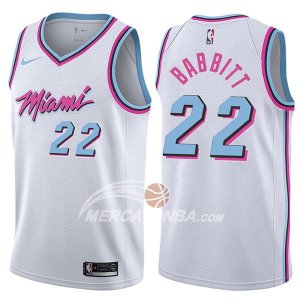 Maglie NBA Miami Heat Luke Babbitt Ciudad 2017-18 Bianco