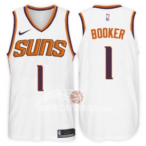 Maglie NBA Devin Booker Phoenix Suns 2017-18 Bianco