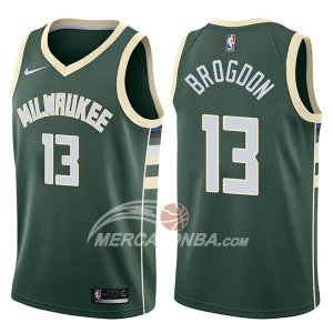 Maglie NBA Milwaukee Bucks Malcolm Brogdon Swingman Icon 2017-18 Verde
