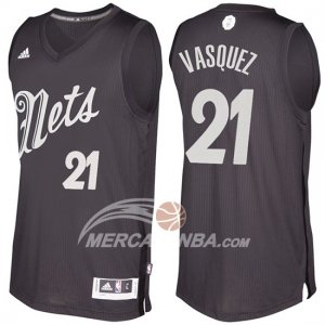 Maglie NBA Christmas 2016 Greivis Vasquez Brooklyn Nets Nero