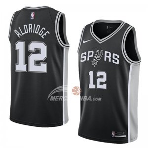 Maglie NBA Spurs Lamarcus Aldridge Icon 2017-18 Nero