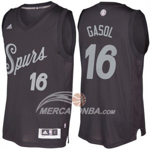 Maglie NBA Christmas 2016 Pau Gasol San Antonio Spurs Nero