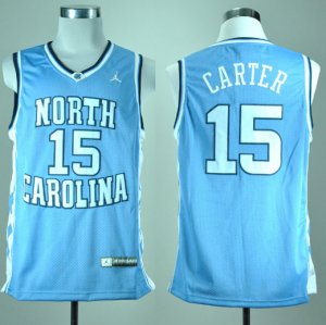 Maglie NBA NCAA Carter,North Carolina Blu