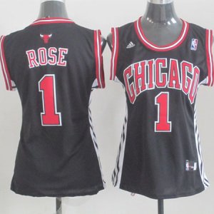 Maglie NBA Donna Rose,Chicago Bulls Nero