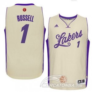 Maglie NBA Russell Christmas,Los Angeles Lakers Bianco