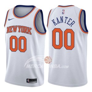 Maglie NBA New York Knicks Enes Kanter Association 2017-18 Bianco