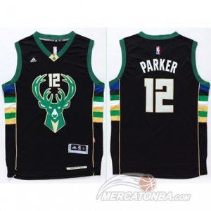 Maglie NBA Parker,Milwaukee Bucks Nero
