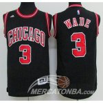 Maglia NBA Wade,Chicago Bulls Nero
