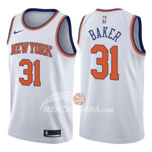 Maglie NBA New York Knicks Ron Baker Association 2017-18 Bianco