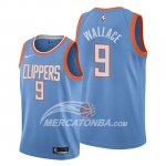 Maglia Los Angeles Clippers Tyrone Wallace Citta Edition Blu