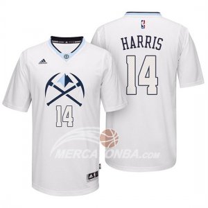 Maglie NBA Manica Corta Nuggets Harris Bianco