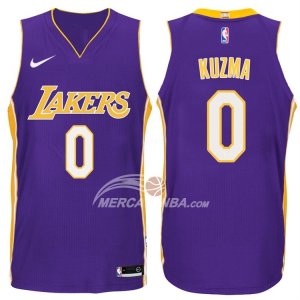 Maglie NBA Autentico Lakers Kuzma 2017-18 Viola