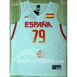 Maglia NBA Juegos Olimpicos Rio Spagna Rubio Bianco 2016