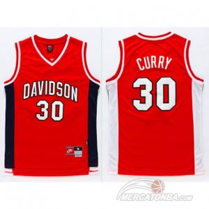 Maglie NBA NCAA Davidson Curry Rosso