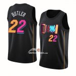 Maglia Miami Heat Jimmy Butler NO 22 Citta 2021-22 Nero