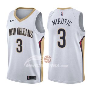 Maglie NBA New Orleans Pelicans Nikola Mirotic Association 2017-18 Bianco